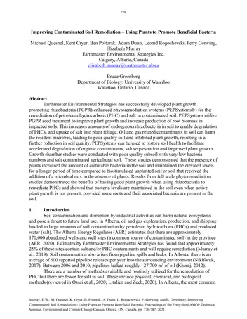 Más sobre Mejorando la Remediación de Suelos Contaminados – Uso de Plantas para Promover Bacterias Beneficiosas
