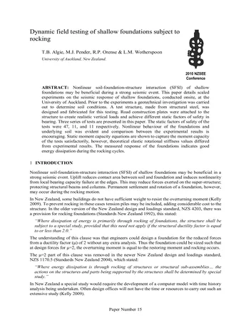 Más sobre Pruebas de Campo Dinámicas de Cimientos Superficiales Sujetos a Balanceo