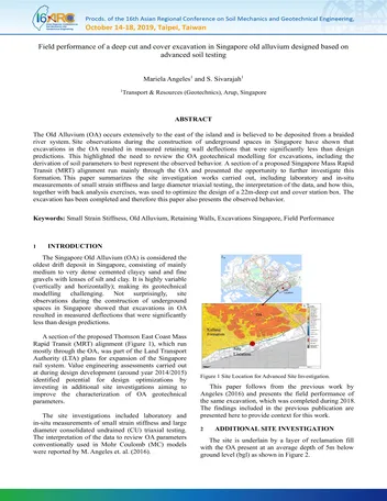 Más sobre Desempeño en Campo de una Excavación Profunda con Corte y Cobertura en Singapur